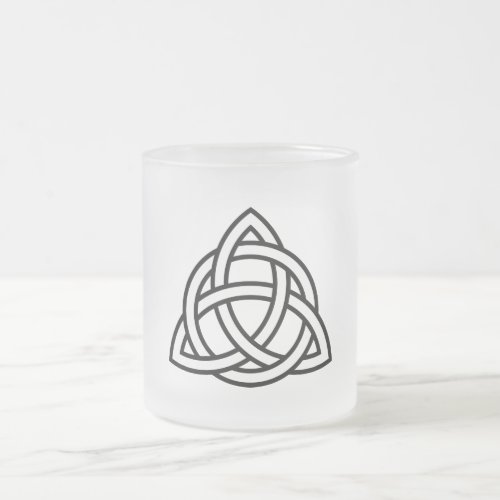 Celtic Trinity Knot Triquetra Symbol Frosted Glass Coffee Mug