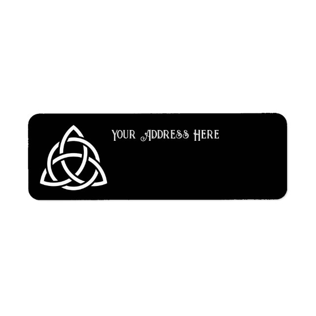 Celtic Trinity Knot Triquetra Symbol Label (Front)