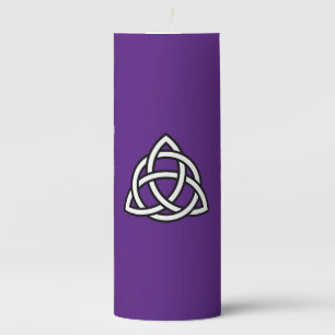 Celtic Trinity Knot Triquetra Symbol Pillar Candle