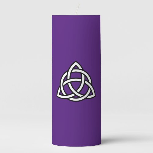 Celtic Trinity Knot Triquetra Symbol Pillar Candle