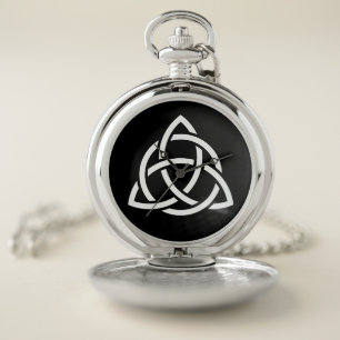 Celtic Trinity Knot Triquetra Symbol Pocket Watch