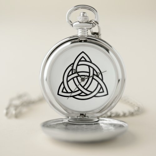 Celtic Trinity Knot Triquetra Symbol Pocket Watch