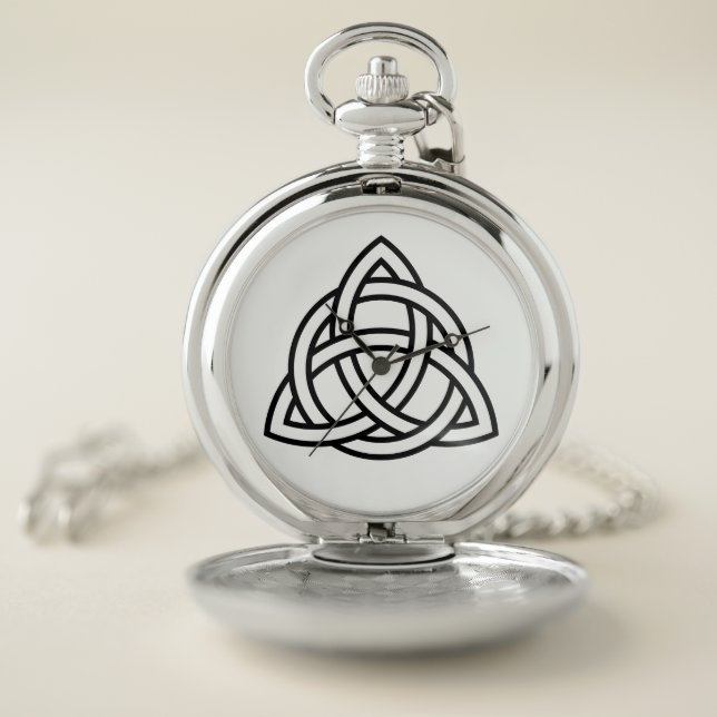 Celtic Trinity Knot Triquetra Symbol Pocket Watch (Inside)