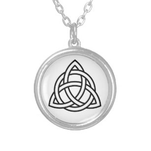 Celtic Trinity Knot Triquetra Symbol Silver Plated Necklace