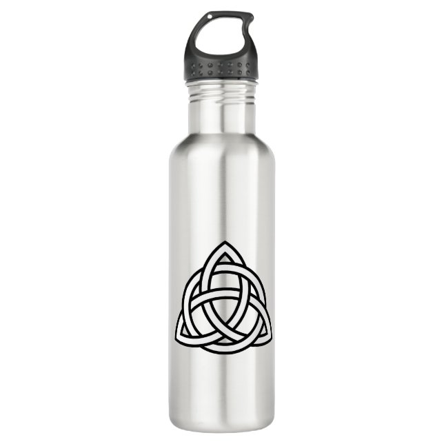 Celtic Trinity Knot Triquetra Symbol Stainless Steel Water Bottle (Front)