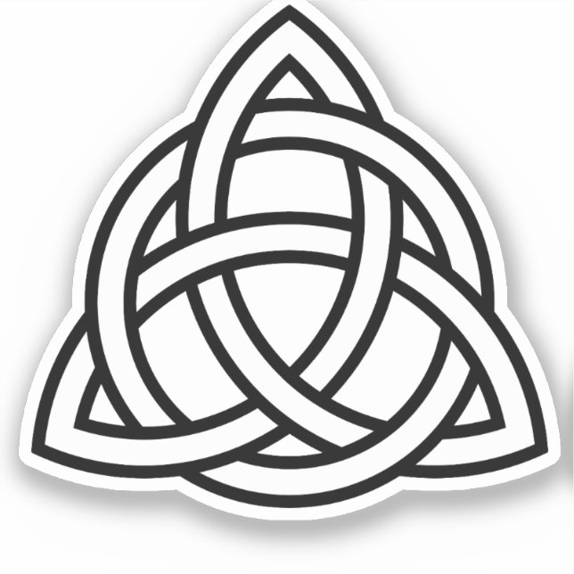 Celtic Trinity Knot Triquetra Symbol Sticker Label (Front)