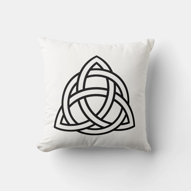 Celtic Trinity Knot Triquetra Symbol  Throw Pillow (Front)