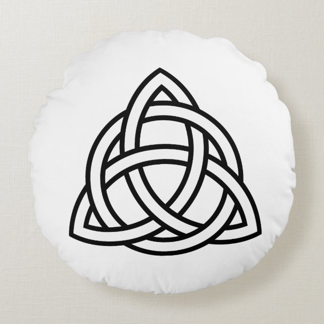 Celtic Trinity Knot Triquetra Symbol  Throw Pillow (Front)