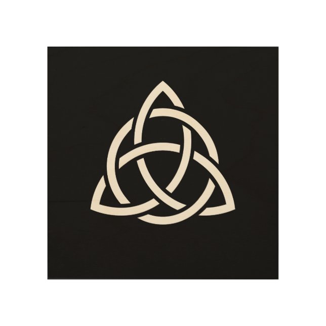 Celtic Trinity Knot Triquetra Symbol Wood Wall Art (Front)