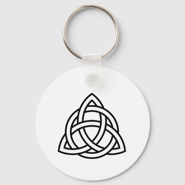 Celtic Trinity Knot Triquetra Wicca Symbol Keychain (Front)