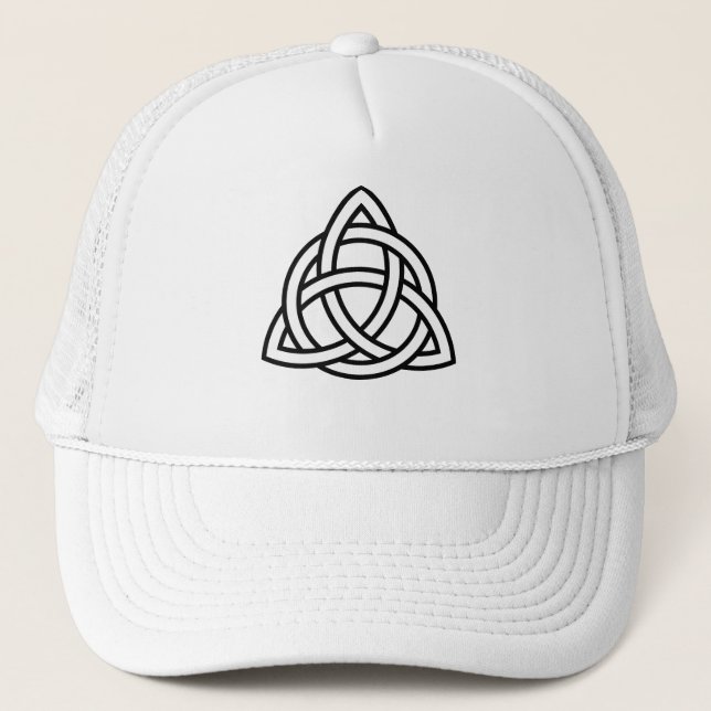 Celtic Trinity Knot Triquetra Wicca Symbol Trucker Hat (Front)