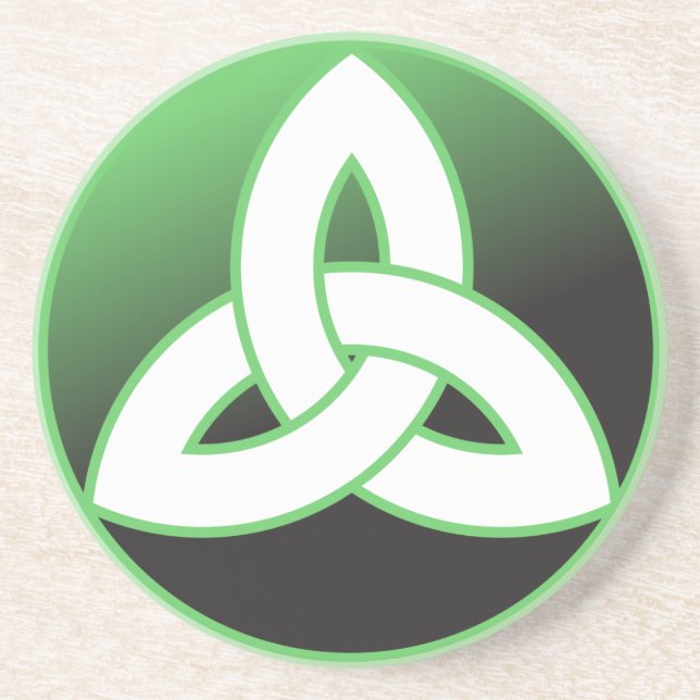 Celtic Trinity Knot Up Sandstone Coaster (Front)