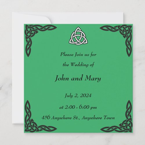 Celtic Trinity Knot Wedding Invitation
