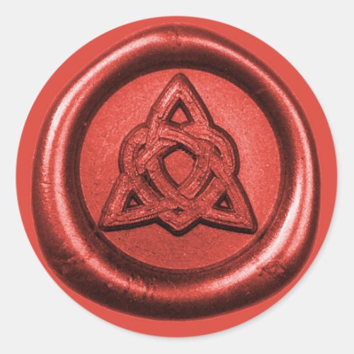 Celtic Trinity Knot with Heart Wax Seal Sticker