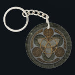 Celtic Trinity Shield Keychain<br><div class="desc">This is not meant to be a true representation of the traditional Celtic shield, which was ovoid and usually made of brass or bronze. This is my decorative interpretation of a Celtic shield, with Trinity knot and Celtic knot decorative inlays.</div>