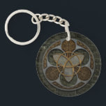 Celtic Trinity Shield Keychain<br><div class="desc">This is not meant to be a true representation of the traditional Celtic shield,  which was ovoid and usually made of brass or bronze. This is my decorative interpretation of a Celtic shield,  with Trinity knot and Celtic knot decorative inlays.</div>