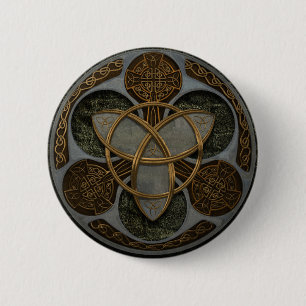 Celtic Trinity Shield Pinback Button