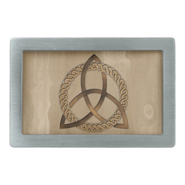 Celtic Triquetra Trinity Knot Belt Buckle (Front)