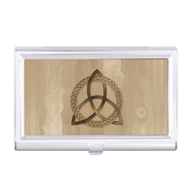 Celtic Triquetra Trinity Knot Card Holder (Front)