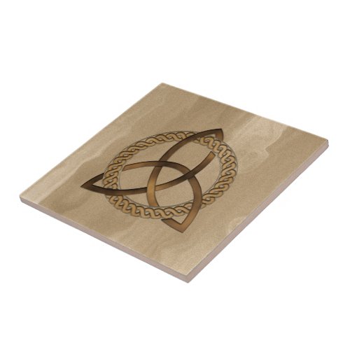 Celtic Triquetra Trinity Knot Ceramic Tile