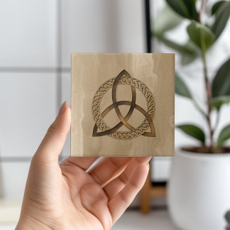 Celtic Triquetra Trinity Knot Ceramic Tile