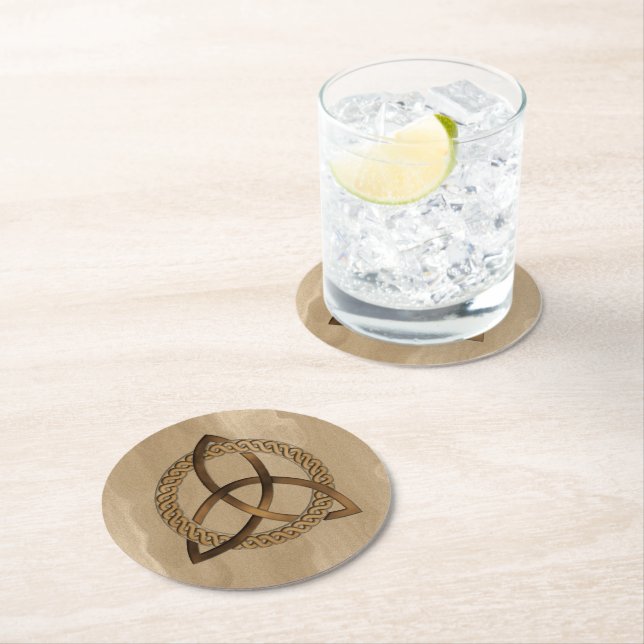 Celtic Triquetra Trinity Knot Coaster (Insitu)