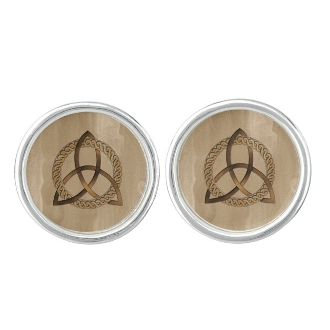 Celtic Triquetra Trinity Knot Cufflinks (Front)