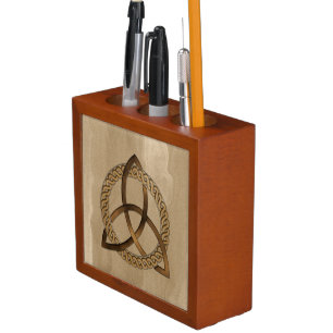Celtic Triquetra Trinity Knot Desk Organizer