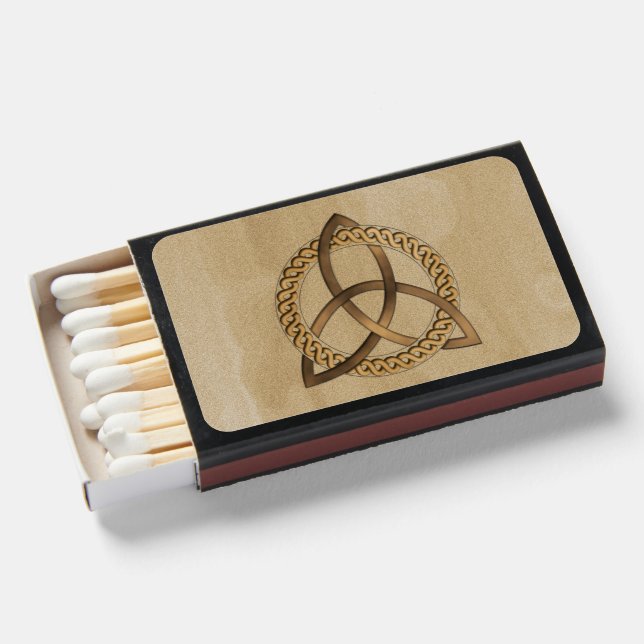 Celtic Triquetra Trinity Knot Matchboxes (Front Open)