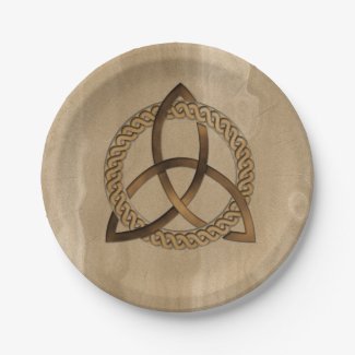 Celtic Triquetra Trinity Knot Paper Plates