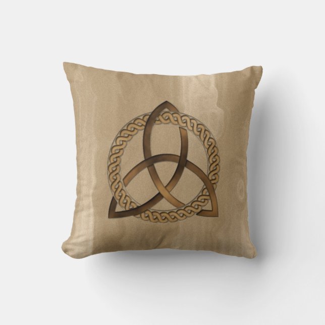 Celtic Triquetra Trinity Knot Pillow (Front)