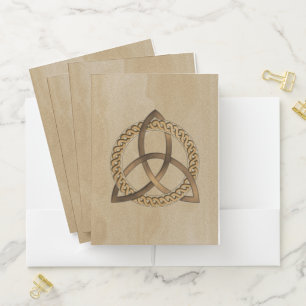 Celtic Triquetra Trinity Knot Pocket Folder