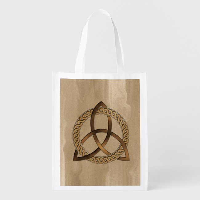 Celtic Triquetra Trinity Knot Reusable Grocery Bag