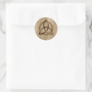 Celtic Triquetra Trinity Knot Round Stickers