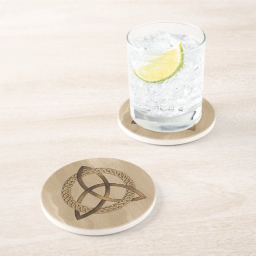 Celtic Triquetra Trinity Knot Sandstone Coaster