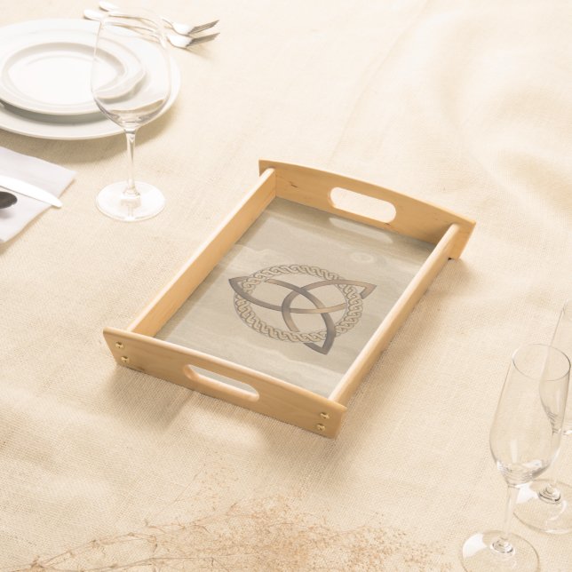 Celtic Triquetra Trinity Knot Serving Tray (Front)