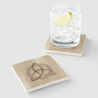 Celtic Triquetra Trinity Knot Stone Coaster