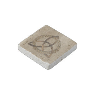 Celtic Triquetra Trinity Knot Stone Magnet