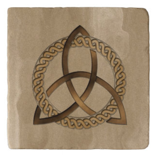 Celtic Triquetra Trinity Knot Stone Trivet