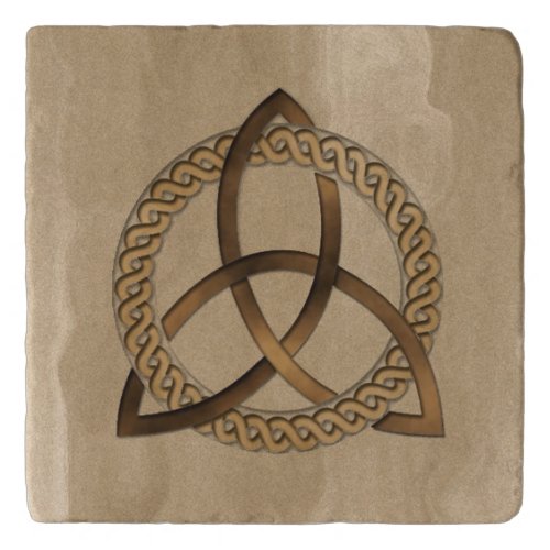 Celtic Triquetra Trinity Knot Stone Trivet