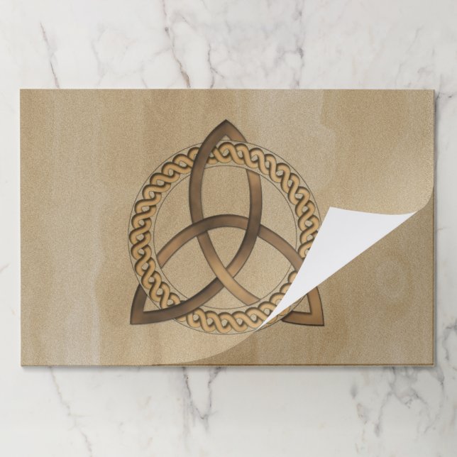Celtic Triquetra Trinity Knot Tearaway Placemats (Folded)