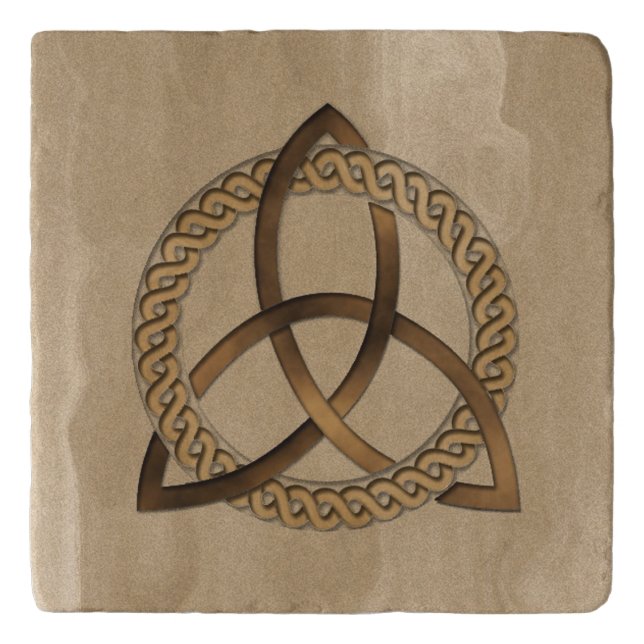 Celtic Triquetra Trinity Knot Trivet (Front)