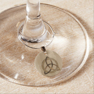 Celtic Triquetra Trinity Knot Wine Charm