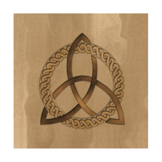 Celtic Triquetra Trinity Knot Wood Canvas