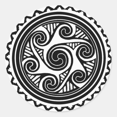 Celtic Triskele Classic Round Sticker
