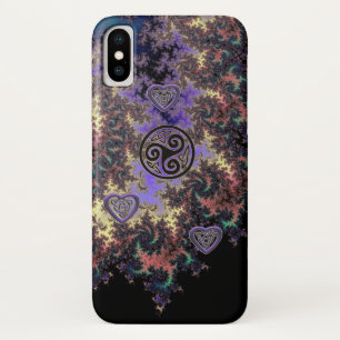 Celtic Triskele Fractal Heart Knots iPhone Case