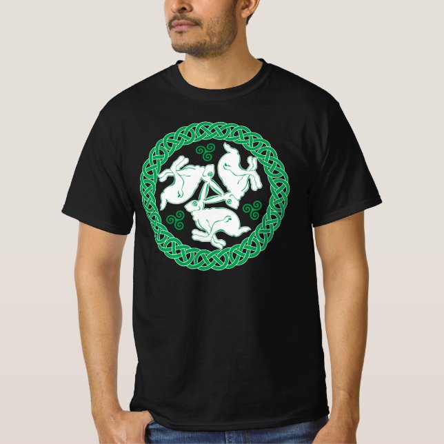 Celtic Triskele Hares T-Shirt (Front)