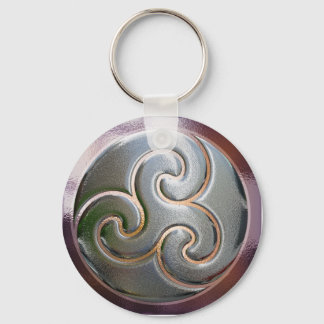 Celtic triskele in silver keychain