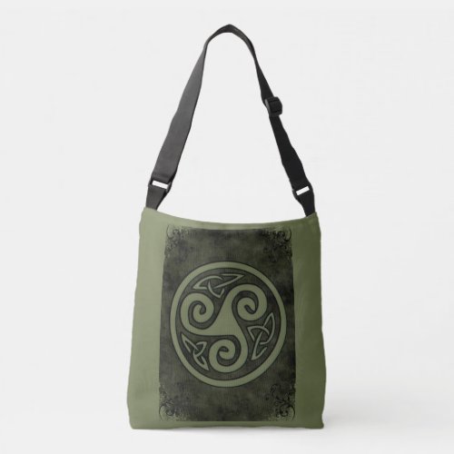 Celtic Triskele or Triskelion Crossbody Bag
