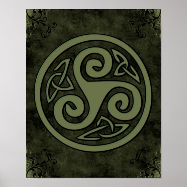 Celtic Triskele or Triskelion Poster (Front)